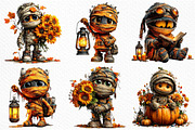 Whimsical Halloween Mummy Clipart, a Seasonal Illustration by Craft Nest (Thumbnail 3 of 4)