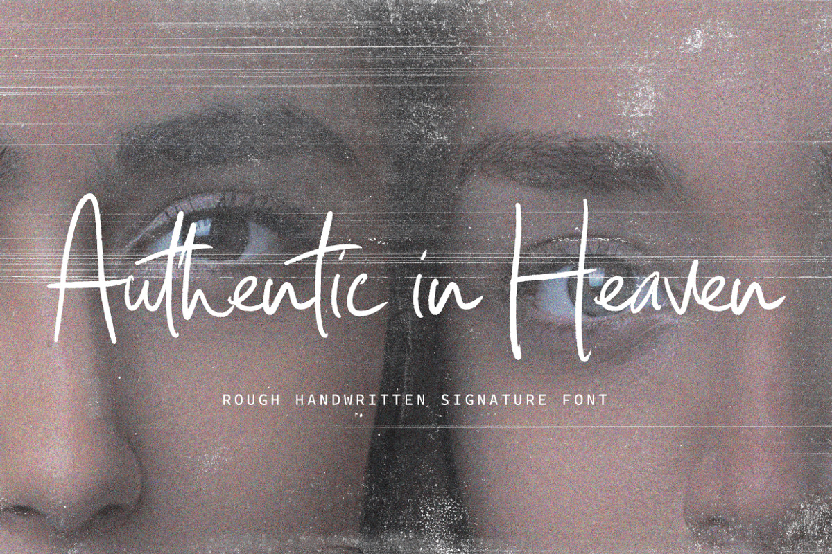 Authentic in Heaven - Handwritten, a Handwritten Font by tebaltipislab (Photo 1 of 13)