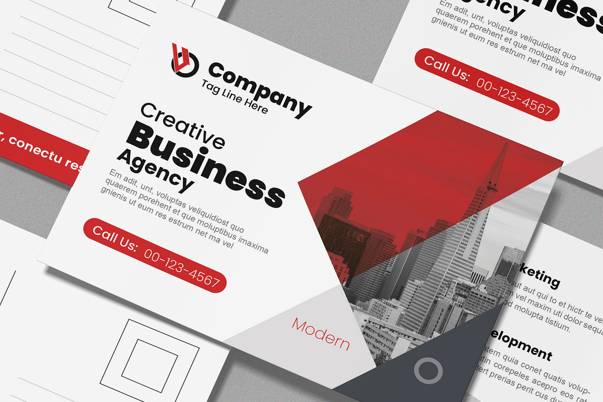 Creative Post Card Design, a Card Template by MightyDesign (Photo 5 of 8)