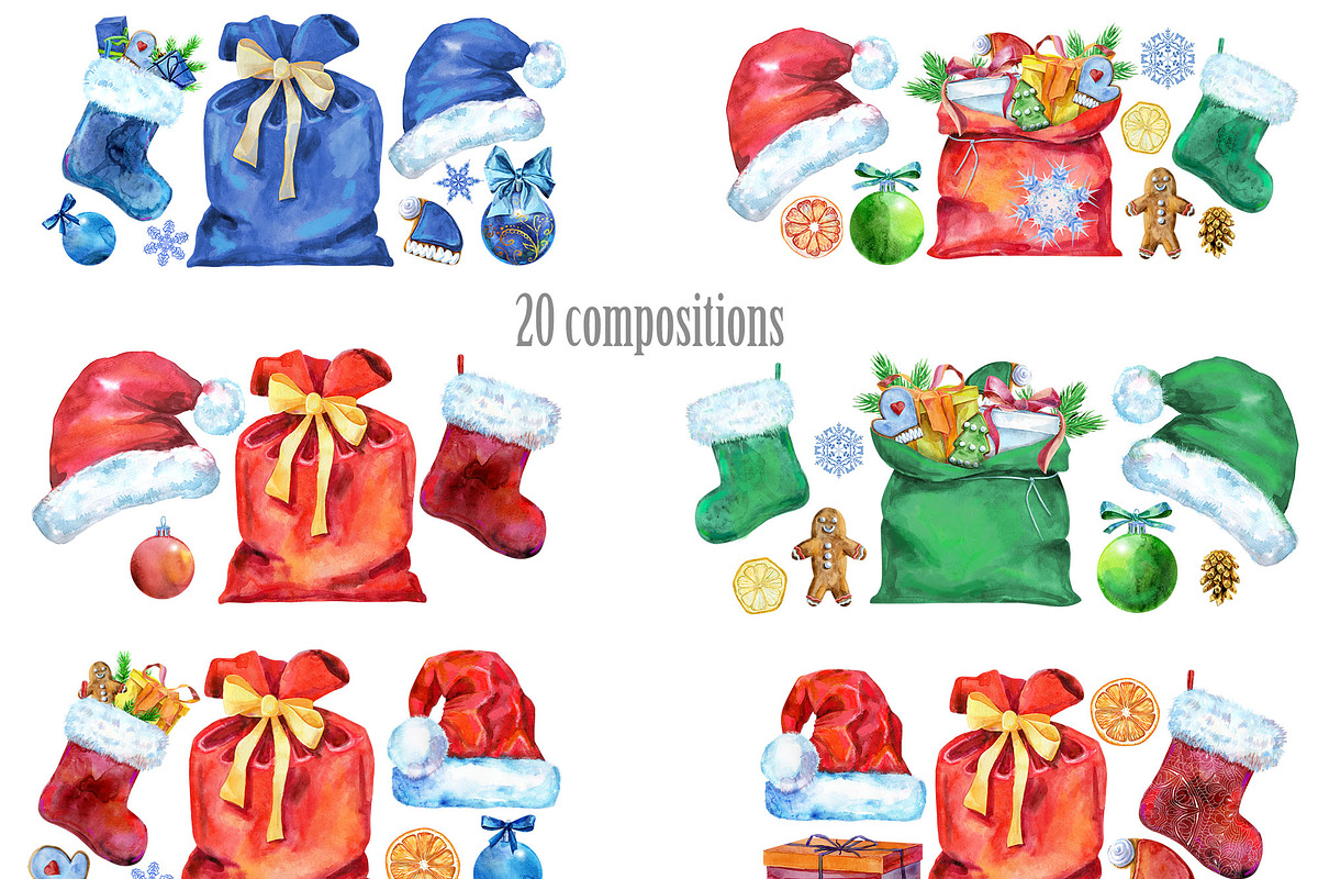Watercolor Christmas, an Illustration by Watercolor fantasy (Photo 6 of 6)