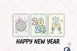 Happy New Year 2026 Frame PNG, an Illustration by Creative Art