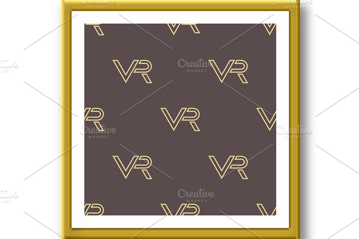 Seamless Vector Pattern. VR Logos, a Pattern Graphic by FineArtStudio (Photo 3 of 3)