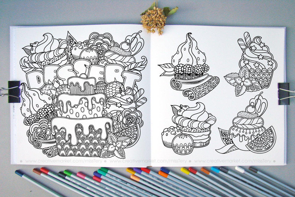 Dessert. Graphic illustrations set, a Decorative Illustration by Color and Decor (Photo 5 of 7)