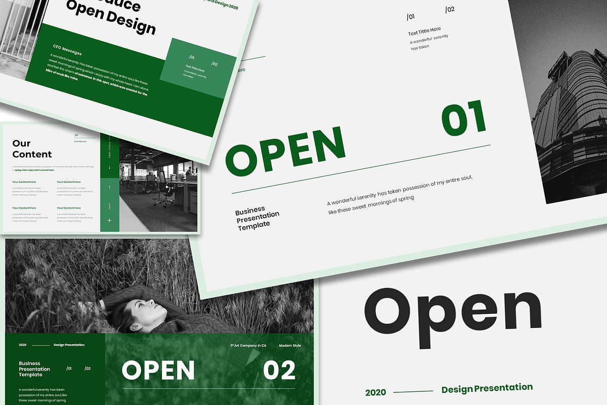 Open - Power Point & Google Slide, a Presentation Template by Raseuki (Photo 1 of 5)
