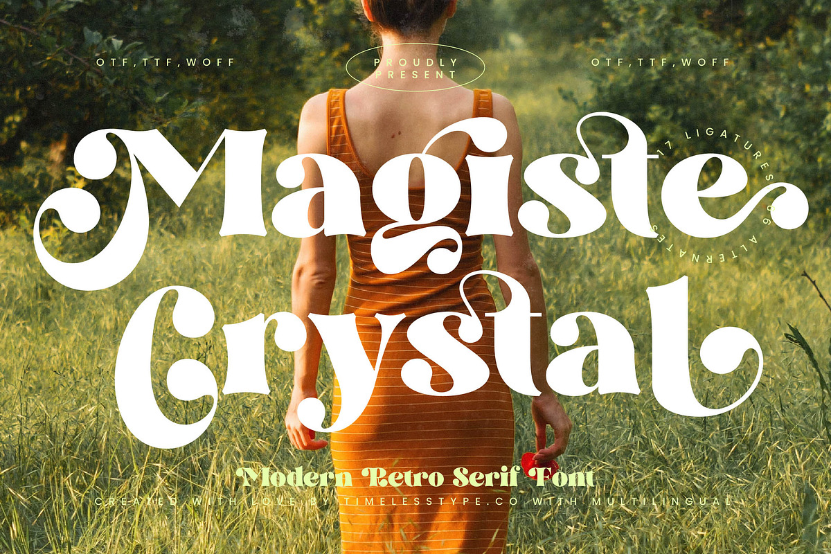 Magiste Crystal Retro Serif Font, a Serif Font by timelesstype.co (Photo 1 of 20)