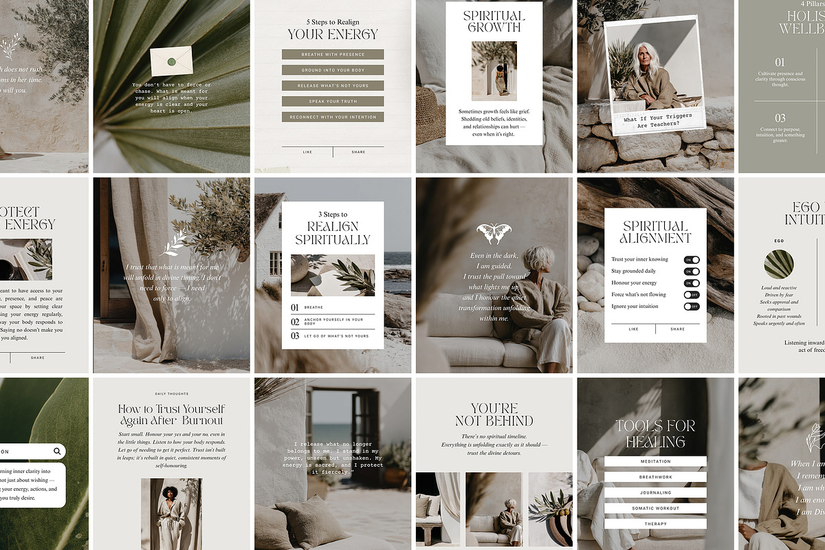 Holistic Wellness Instagram Pack, a Social Media Template by Studio Loire (Photo 4 of 10)