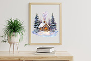 Watercolor Ski Resort Clipart, Cozy, an Illustration by Libby Wishes (Thumbnail 6 of 8)