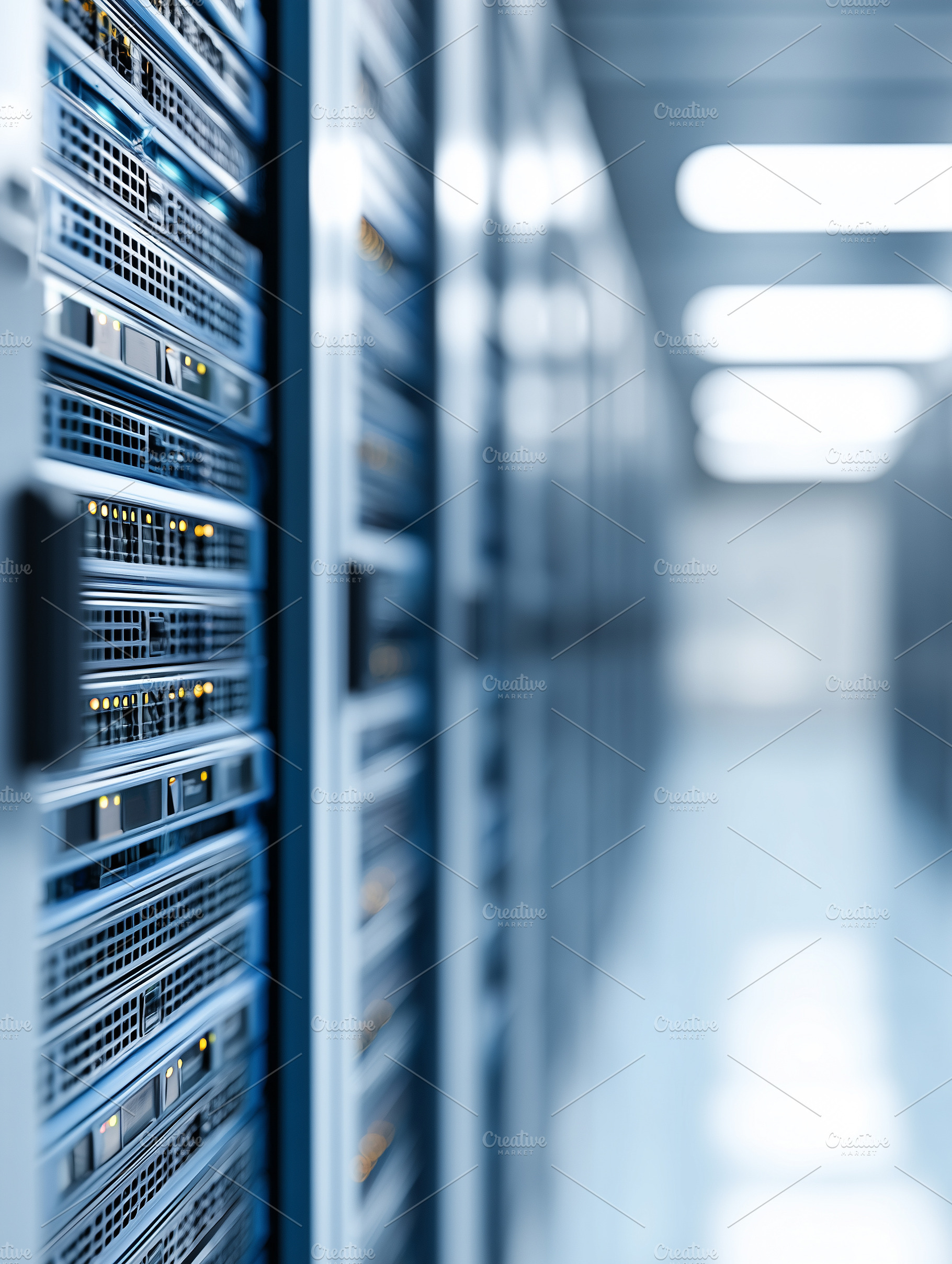 Modern data center server racks, a Technology Photo by MistyDay