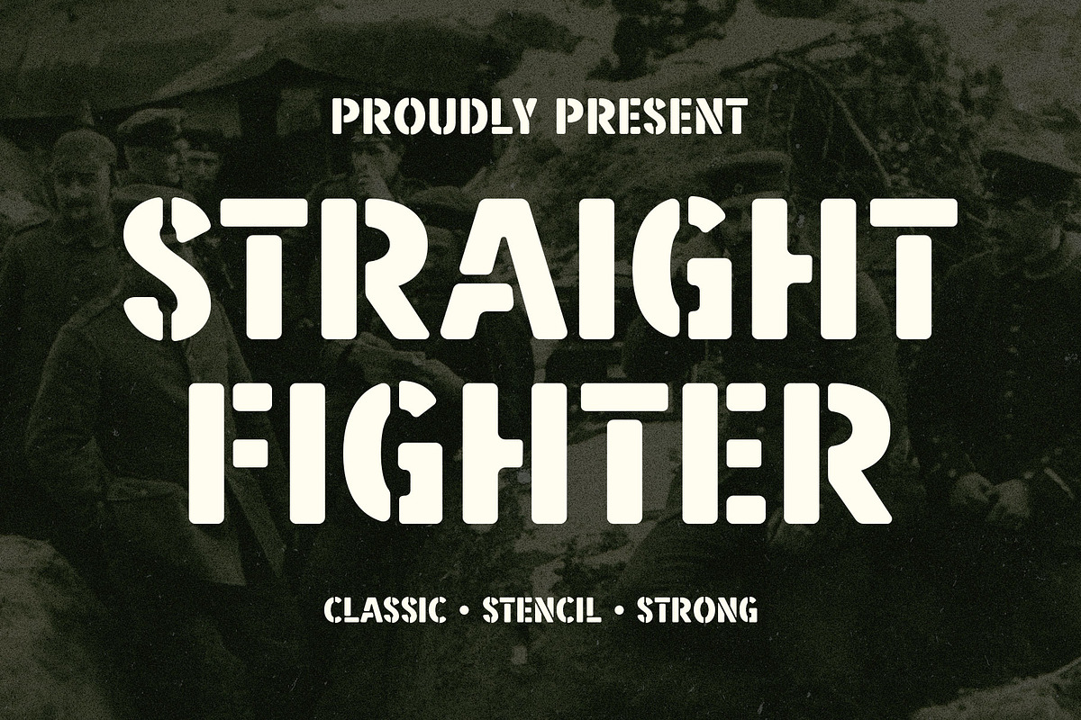 Straight Fighter, a Sans Serif Font by Arterfak Project (Photo 1 of 13)