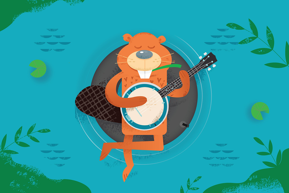 River Banjo Beaver, an Illustration by CSA Creative Studio
