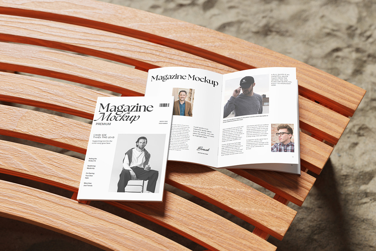 Realistic Two Magazine Mockup, a Mockup by My Code Std (Photo 5 of 6)