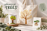 Whimsical Trees Clipart, a Decorative Illustration by Anna Studio (Thumbnail 6 of 12)