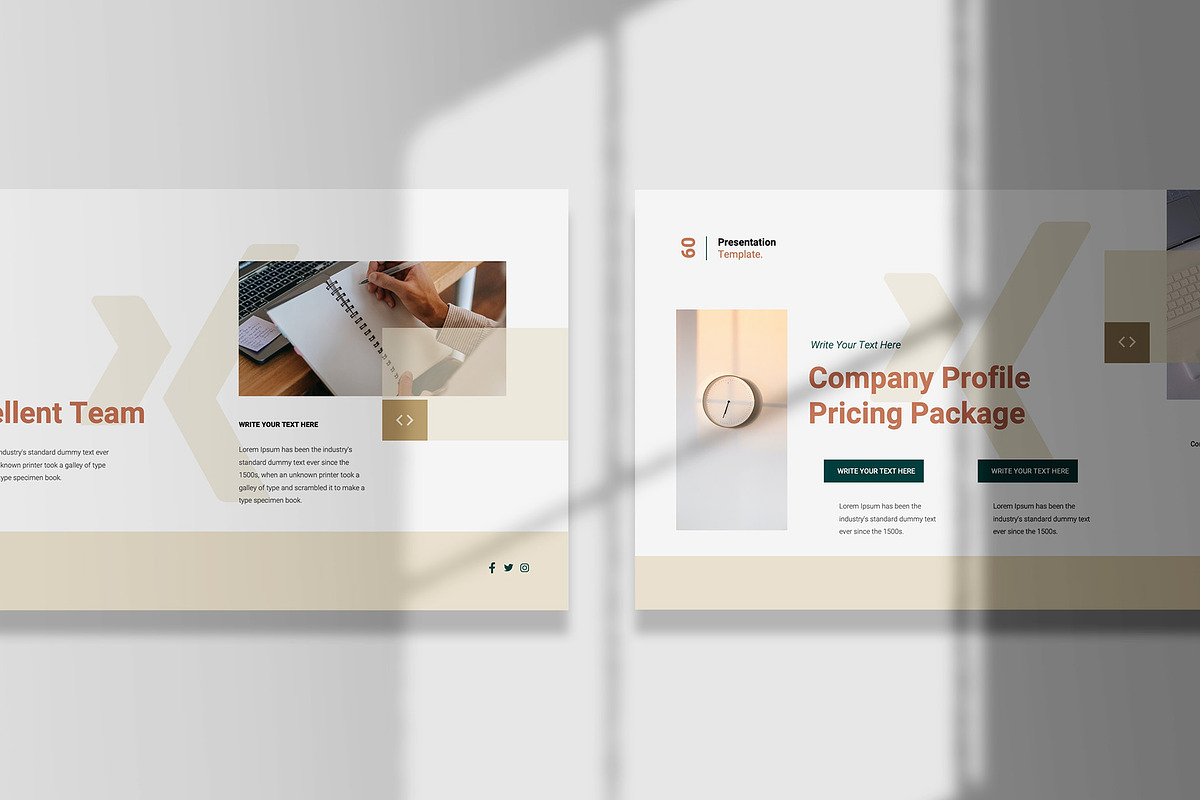 Company Profile PowerPoint Template, a Presentation Template by Boinah Studio (Photo 2 of 7)