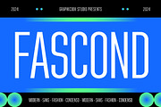 Fascond, a Sans Serif Font by graphicook (Thumbnail 1 of 10)