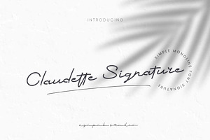 Claudette Signature | Signature Font