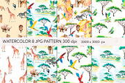 Watercolor AFRICA, an Animal Illustration by lilisavelieva (Thumbnail 6 of 6)