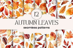 Autumn Leaves Seamless Patterns