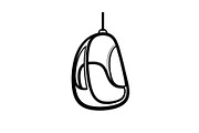 Hanging Egg Chair Silhouette Bundle, an Illustration by Designer_Momina (Thumbnail 8 of 51)