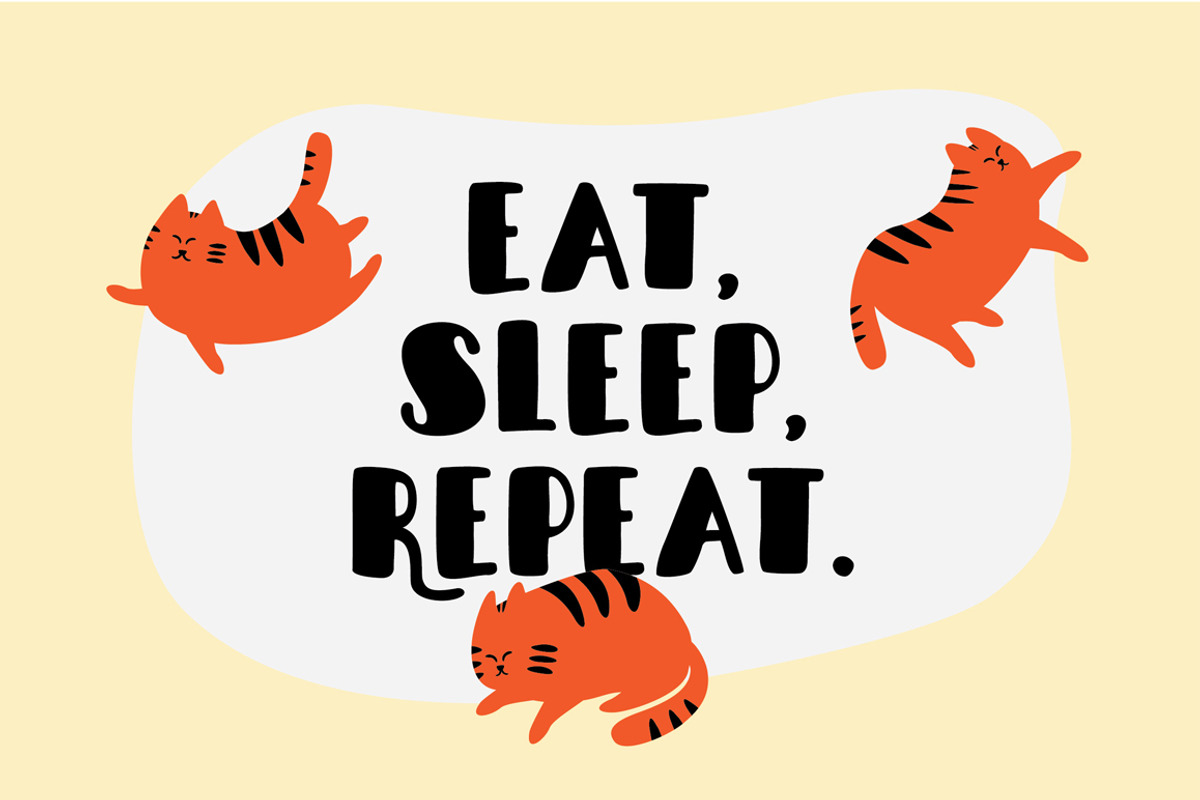 Sleepy Fat Cat Typeface preview 5
