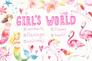 watercolor GIRL'S WORLD, an Animal Illustration by artnLera (Thumbnail 1 of 4)