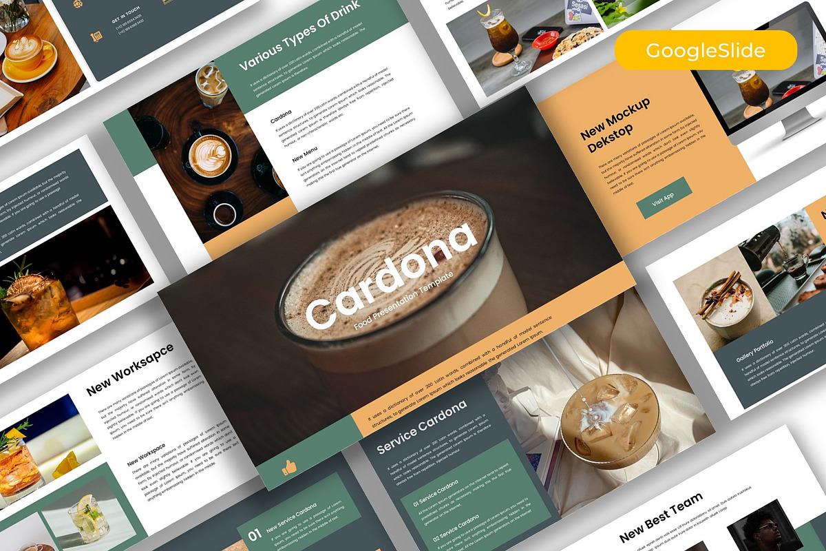 Cardona – Food  Google Slide, a Presentation Template by kreatifreya (Photo 1 of 5)