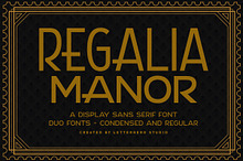 Regalia Manor - Art Deco Font
