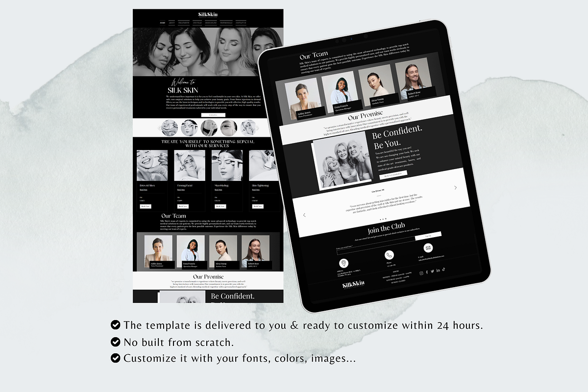 Clinical Spa Wix One Page Website preview 4