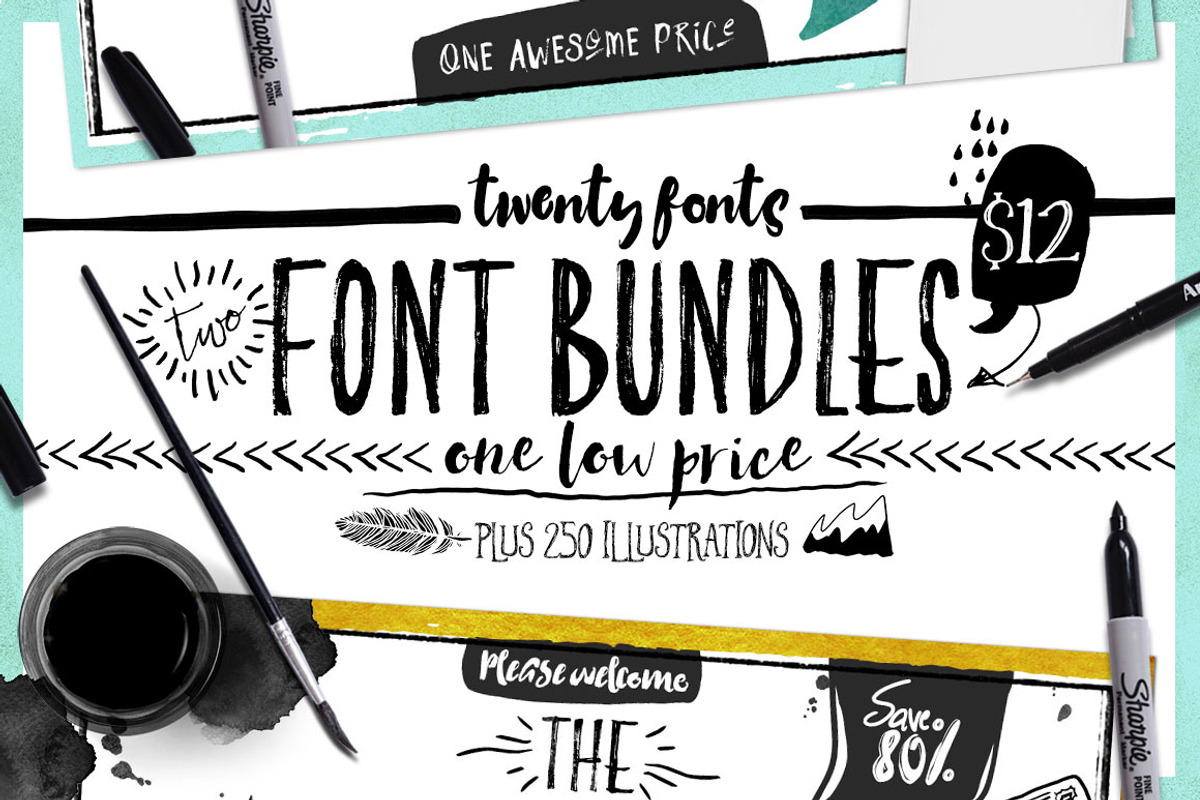 Bundle of Fonts 2 in 1