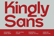Kingly Sans, a Sans Serif Font by executypeStudio (Thumbnail 1 of 14)