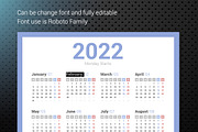 2022 Simple Calendar Monday Starts., a Stationery Template by WORAKAMON Design Studio (Thumbnail 3 of 3)