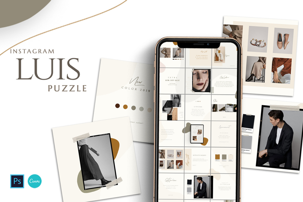 PUZZLE Bundle Instagram CANVA PS, a Social Media Template by Eviory (Photo 31 of 50)