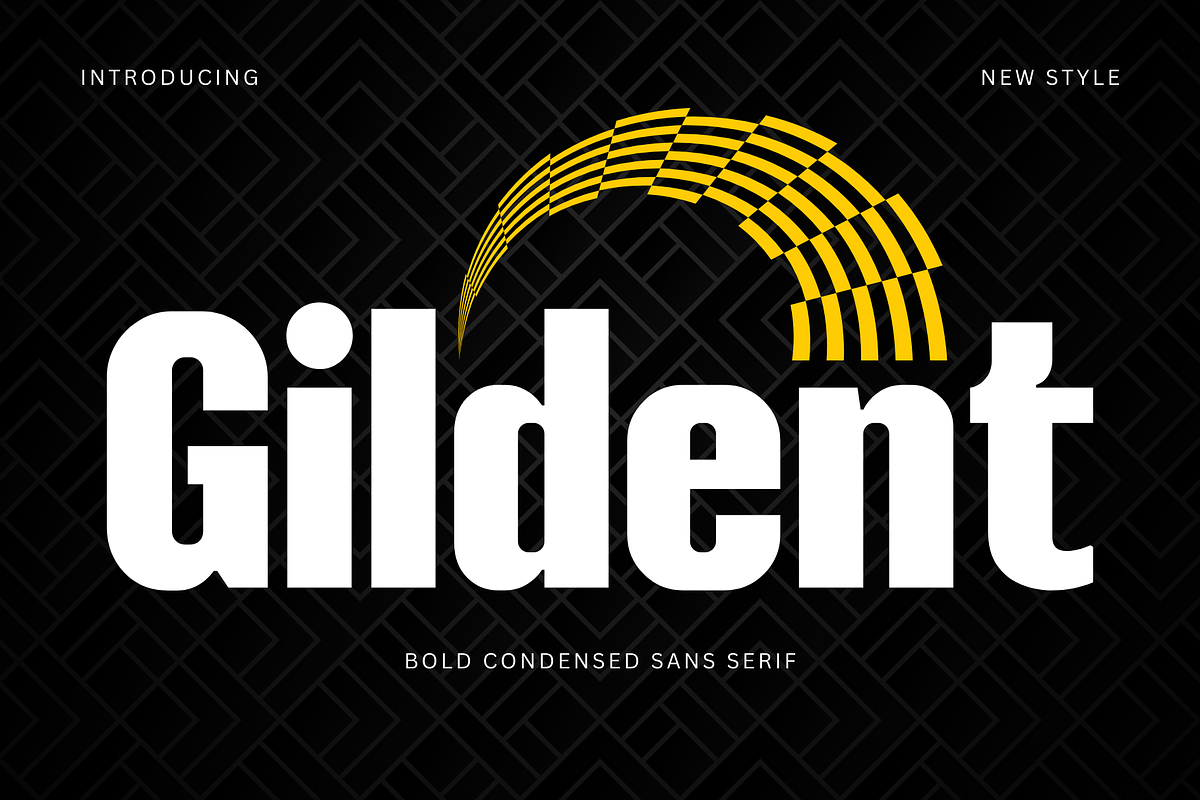 Gildent – Bold Condensed Sans Serif, a Sans Serif Font by Sronstudio (Photo 1 of 12)