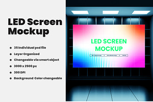 LED Screen Mockup PSD file, an Advertising Mockup by samsulpassive