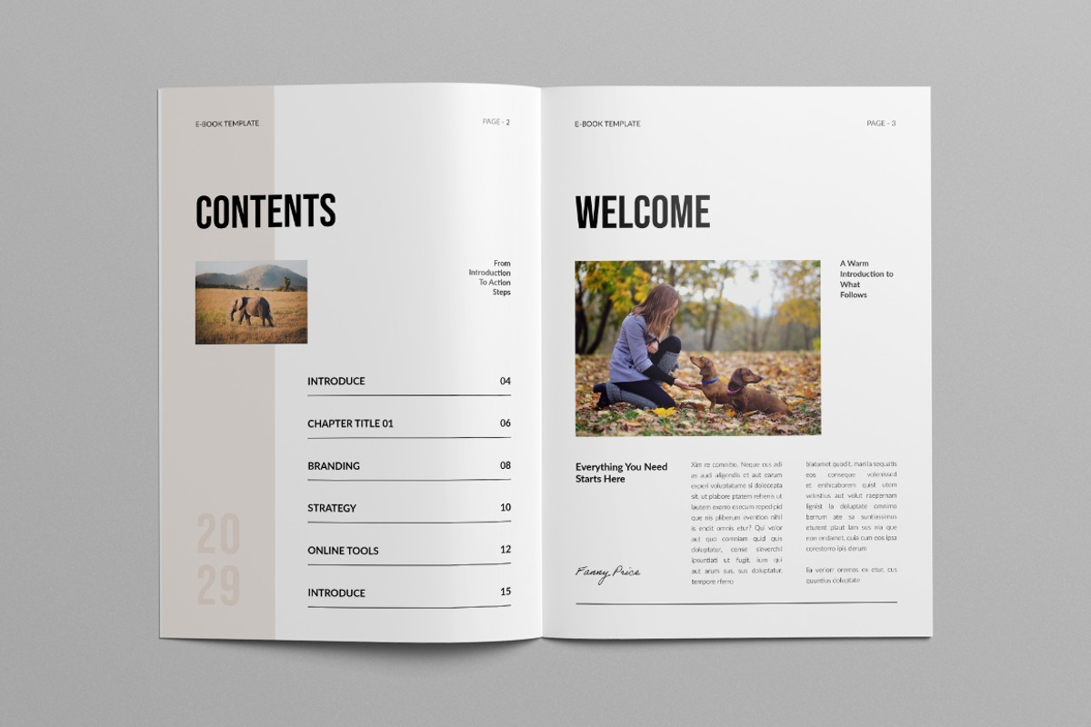 Minimal Ebook Canva Template, a Brochure Template by Pixelpick (Photo 2 of 9)