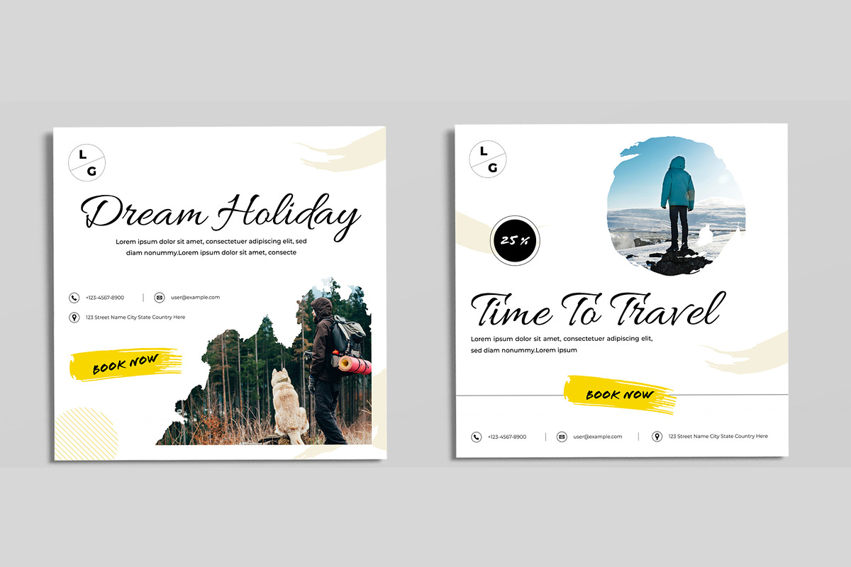 Travel Social Media Post Layout, a Social Media Template by ContestDesign (Photo 5 of 6)