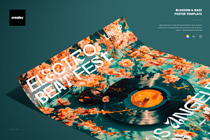 Blossom & Bass Poster Template, a Poster Template by creatsy5