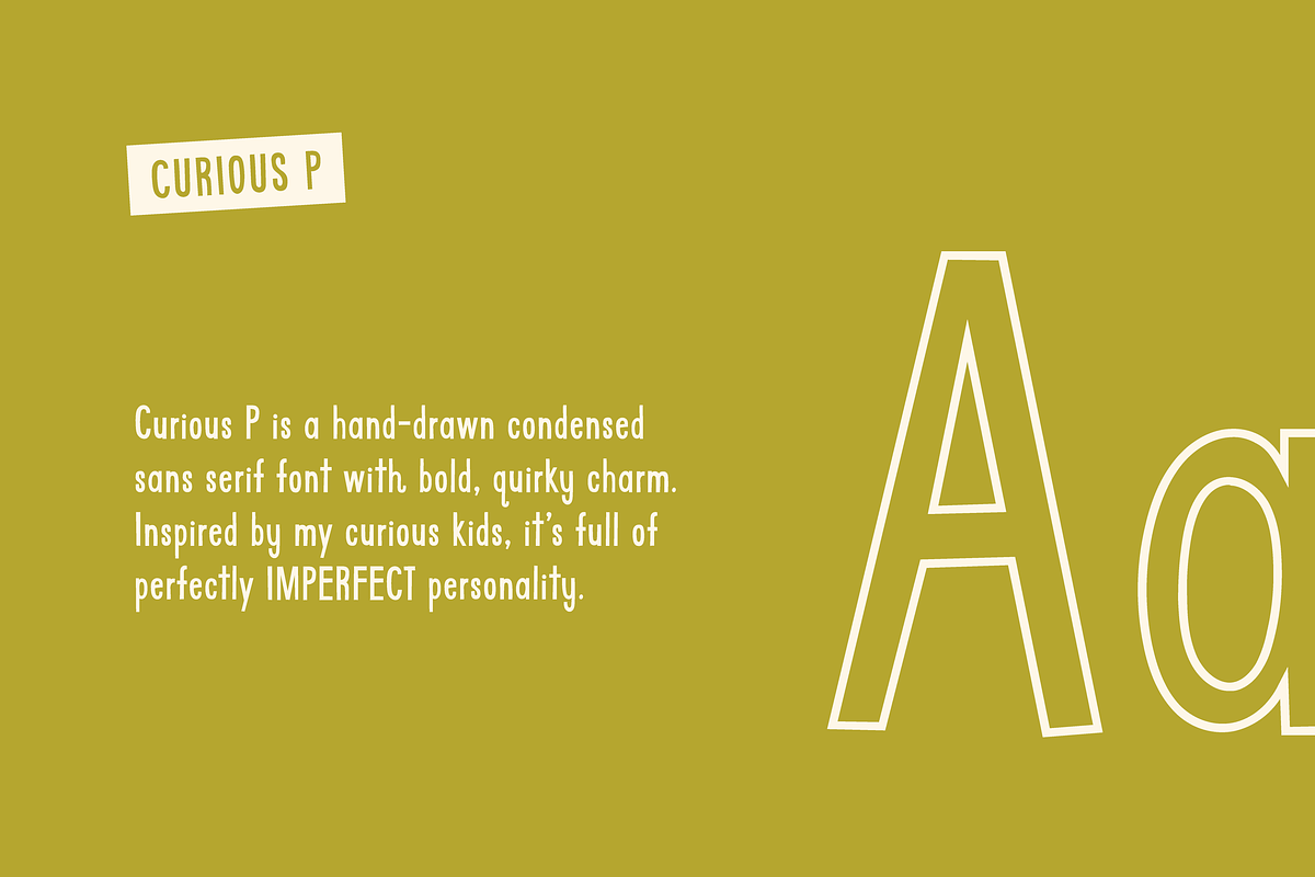 Curious P: A Hand-Drawn Font, a Handwritten Font by Pace Creative Design (Photo 3 of 12)