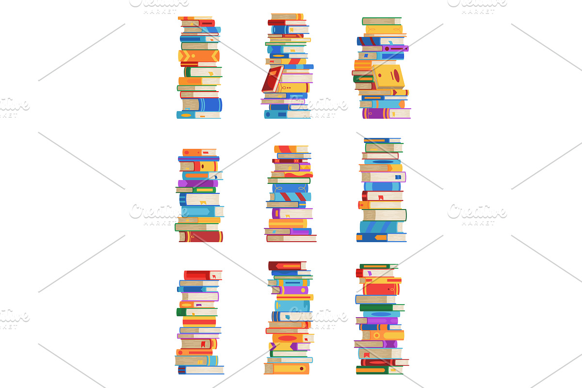 High book stacks or pile icon, an Education Illustration by Things for designers