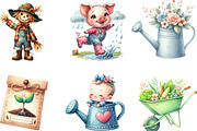 Cute Farm Garden Clipart, an Illustration by Designking (Thumbnail 3 of 4)
