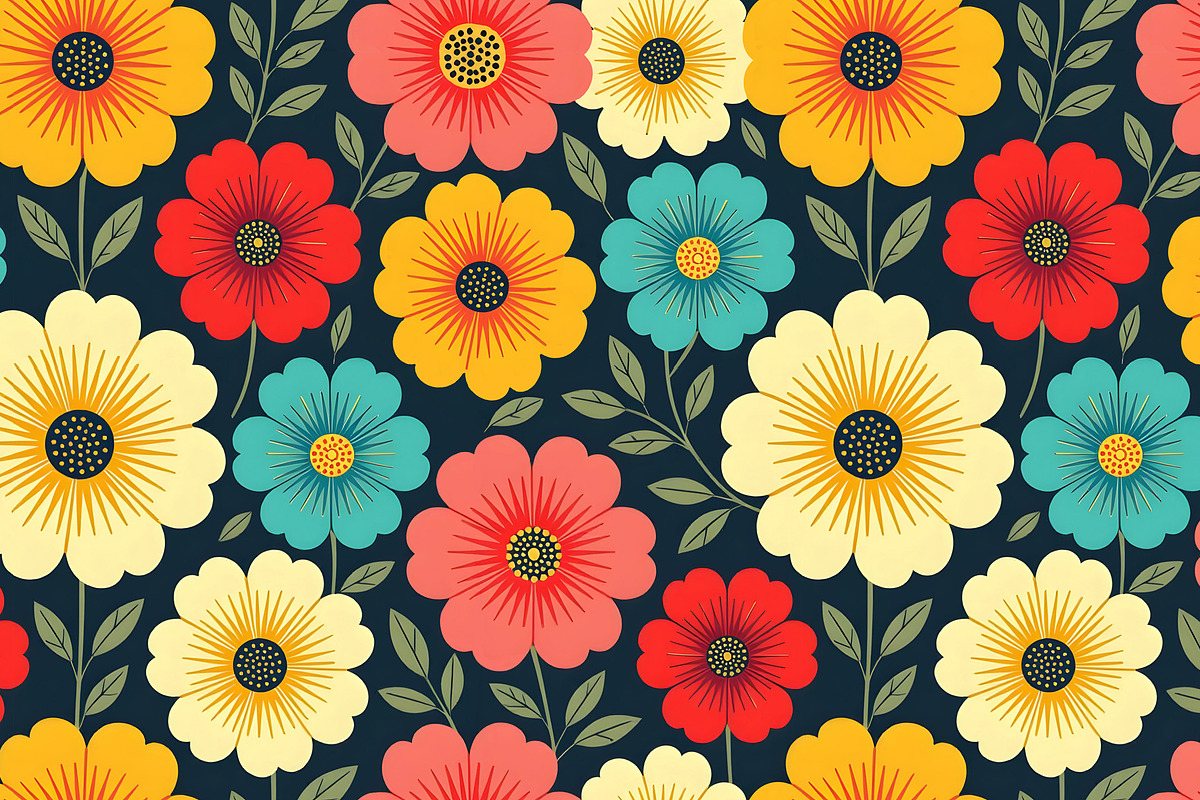 Background Fall Floral, a Decorative Illustration by Sharon Schwalbe (Photo 5 of 5)