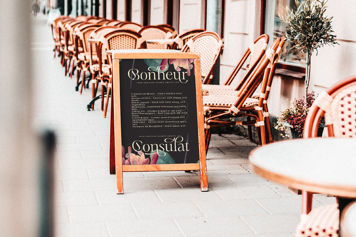 Mevara - Elegant Serif with Flourish, a Serif Font by Glyphofik x GudPap (Photo 13 of 15)