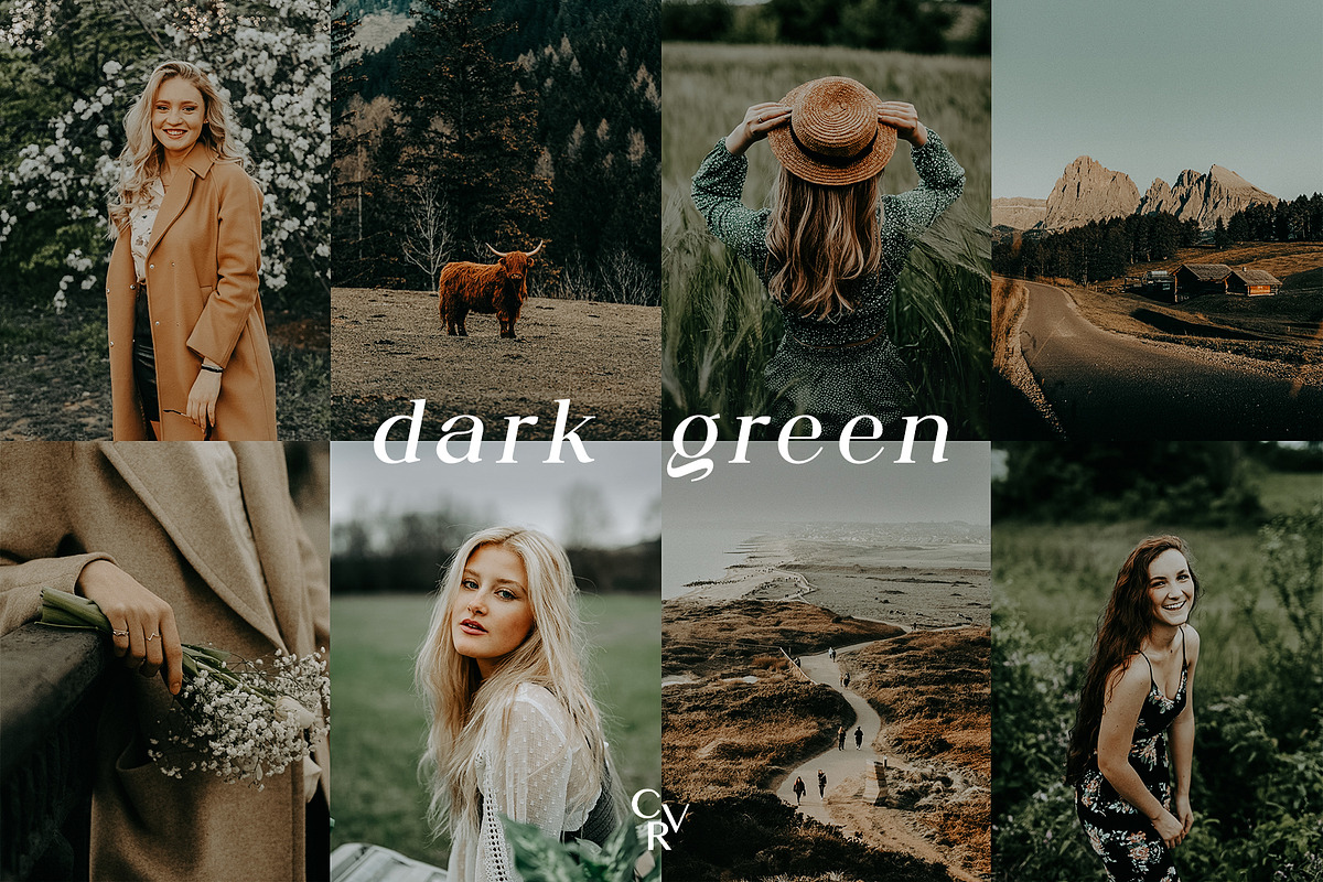 10 Dark Green Lightroom Presets, a Preset Add-On by CVR Presets (Photo 3 of 8)