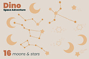 Dino Space Adventure – Vector Set, an Illustration by moja doodle (Thumbnail 5 of 11)