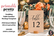 Champagne Table Number PSD Mockup, a Product Mockup by Printable Pretty Studio (Thumbnail 9 of 10)