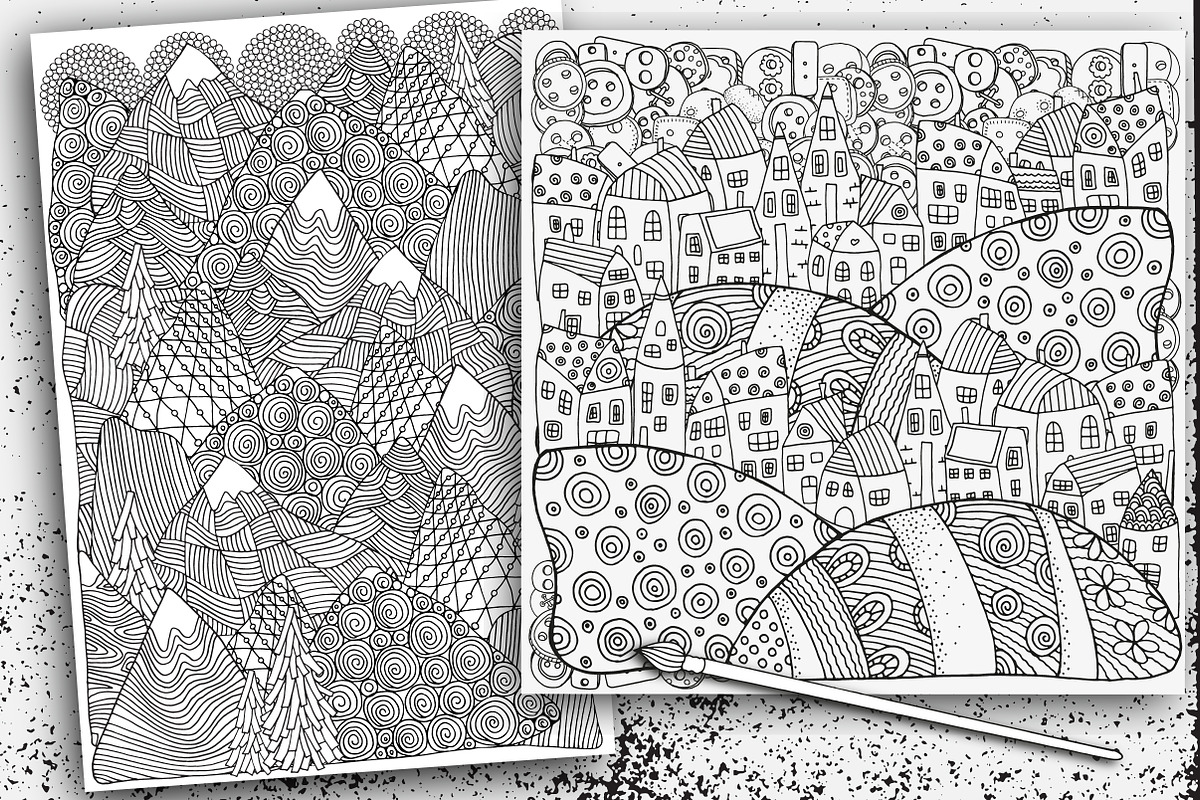 Black and white landscapes, a Texture Illustration by ImHope (Photo 9 of 15)