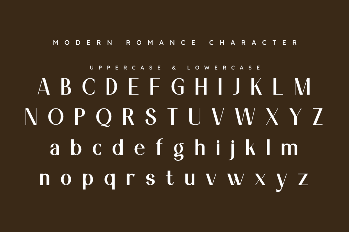Modern Romance | Elegant Luxury Sans, a Sans Serif Font by Masyafi Studio (Photo 3 of 8)
