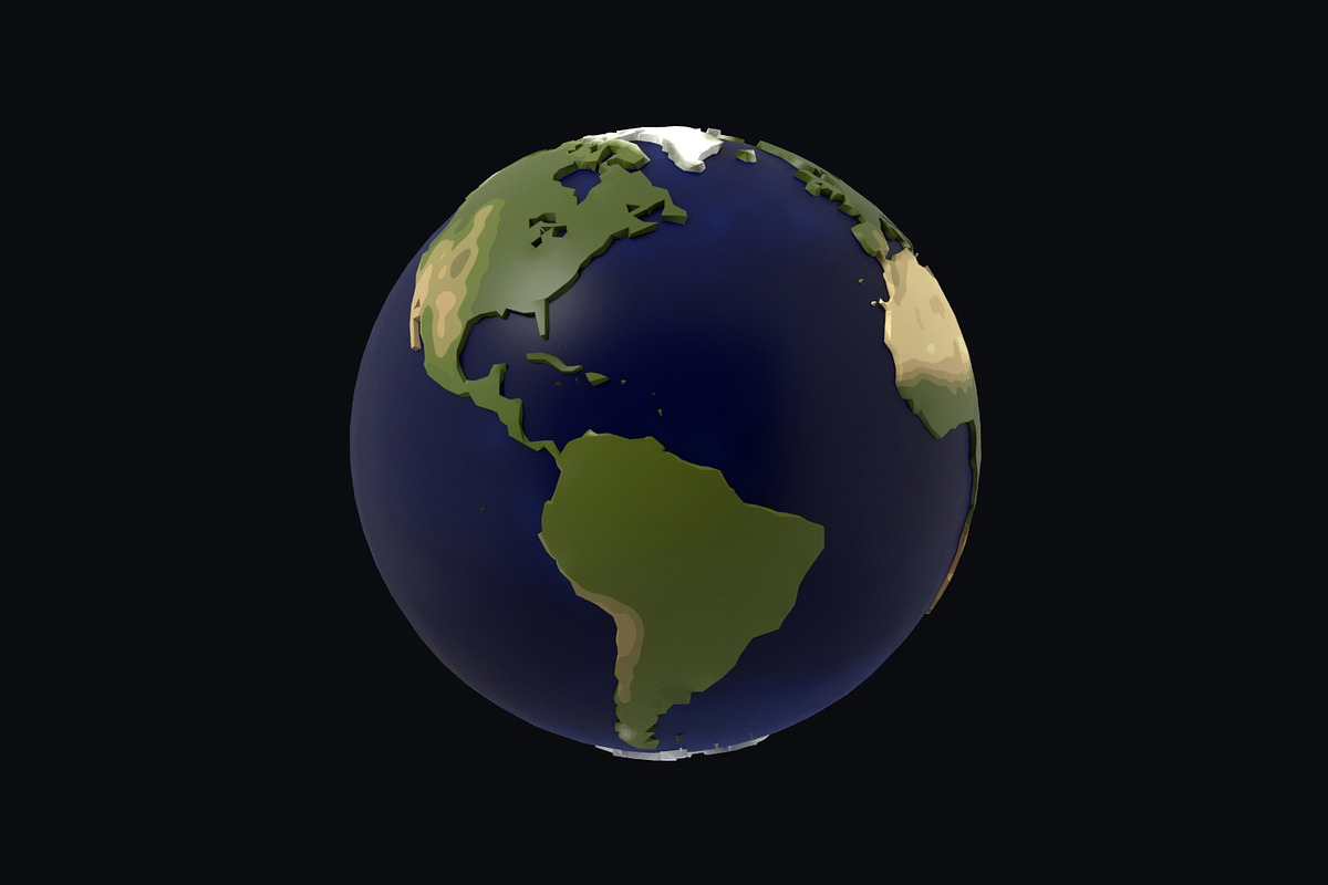 Earth low poly simple design cartoon, an Environmental 3D Model by CGTech (Photo 3 of 24)