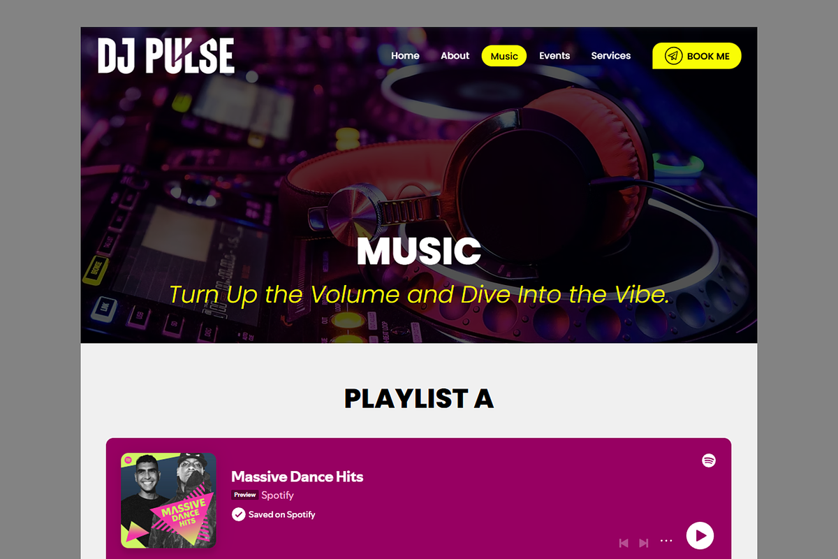 DJ & Music Producer Website Template preview 2