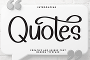 Quotes | Script Font, a Script Font by Scratchones (Thumbnail 1 of 9)