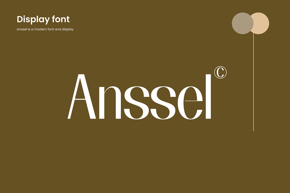 Anssel-Display font, a Sans Serif Font by maybefont (Photo 1 of 8)